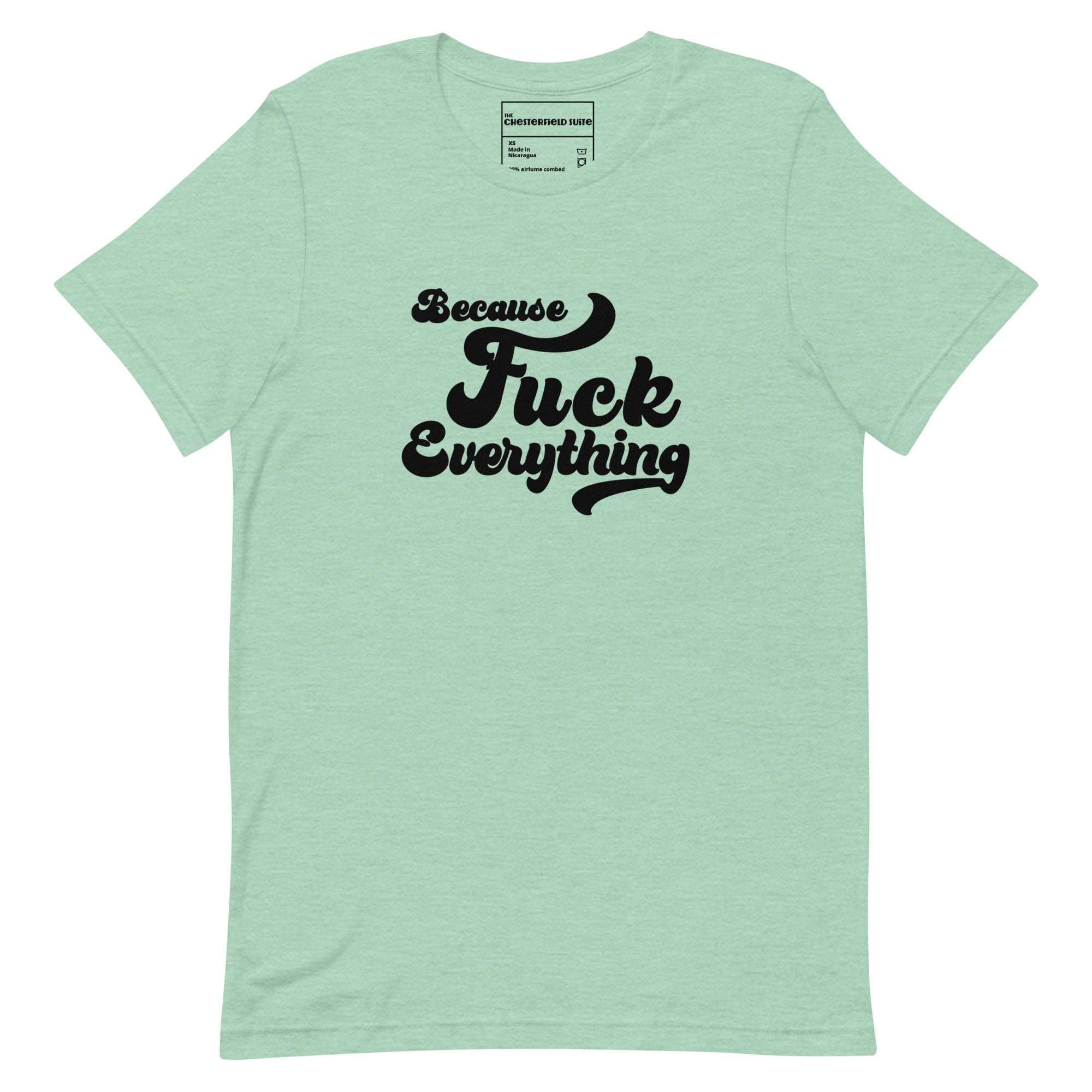 B.F.E. Because Fuck Everything t-shirt in light green