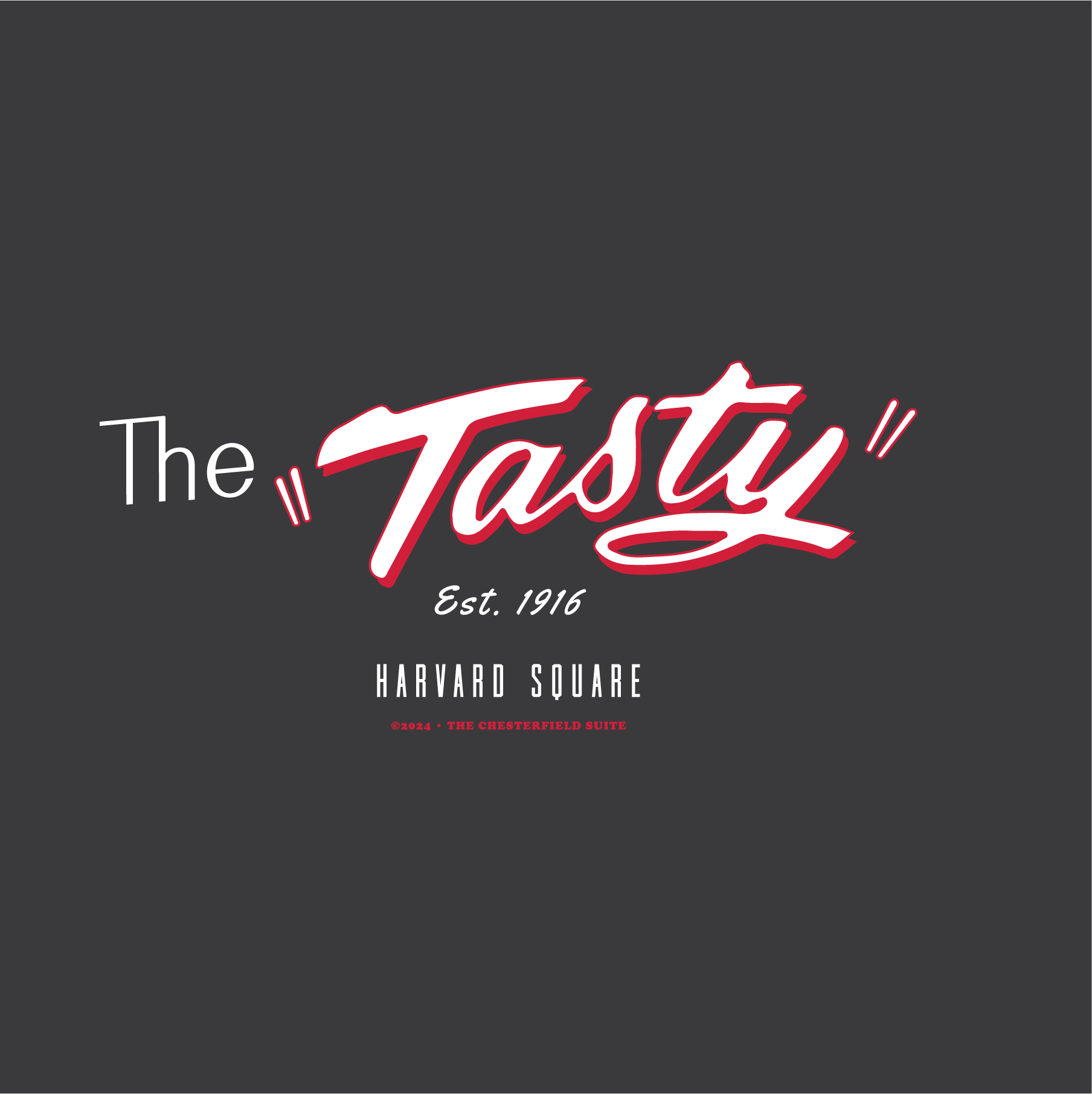 Dark grey iconic The Tasty design Harvard Square