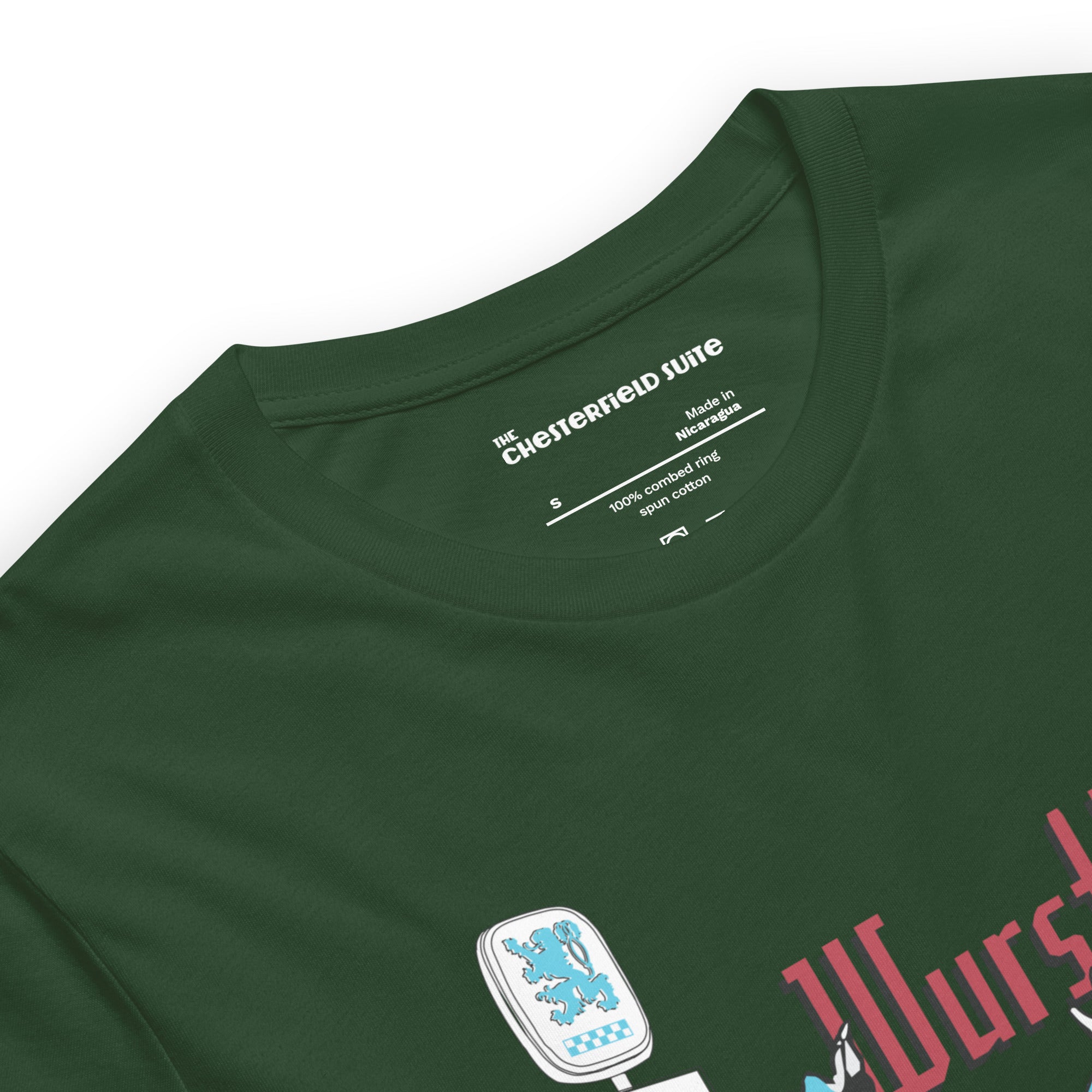 green unisex t-shirt with cambridge harvard square vintage german restaurant wursthaus