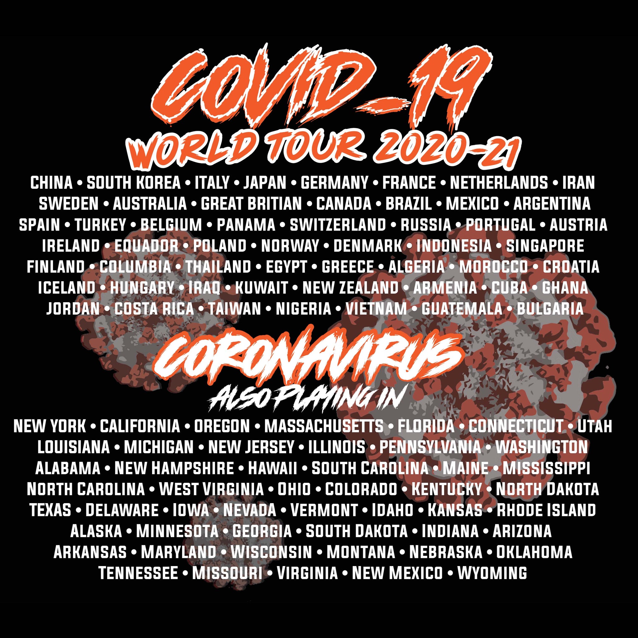 tour dates for Rock music tour design for the covid19 pandemic