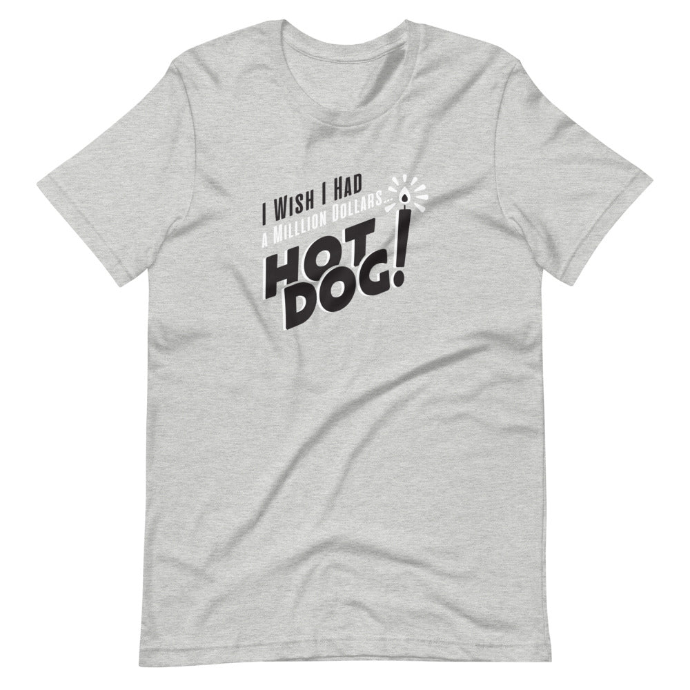 i wish i had a million dollars from it's a wonderful life on grey unisex tshirt